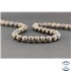 Perles semi précieuses en bronzite dépolie - Ronde/8 mm
