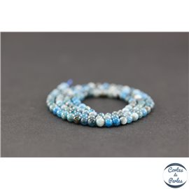 Perles en apatite de Madagascar - Rondes/4mm - Grade AB