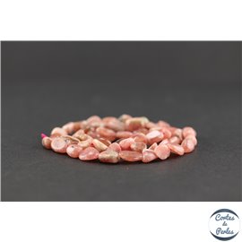 Perles semi précieuses en rhodochrosite d'Argentine - Nuggets/10 mm - Grade A