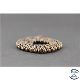 Perles semi précieuses en bronzite - Ronde/4 mm