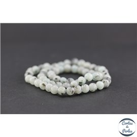 Perles semi précieuses en jaspe sésame - Ronde/6 mm