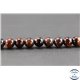 Perles en oeil de tigre maroon - Rondes/6mm