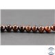 Perles en oeil de tigre maroon - Rondes/6mm