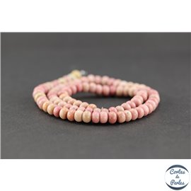 Perles semi précieuses en rhodonite - Roue/6 mm