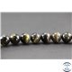 Perles semi précieuses en oeil de tigre noir - Ronde/10 mm