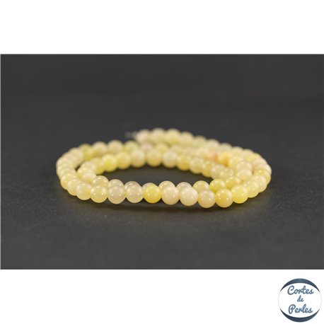 Perles semi précieuses en aventurine jaune - Ronde/6 mm