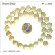 Perles semi précieuses en Jade - Ronde/12 mm - Jaune