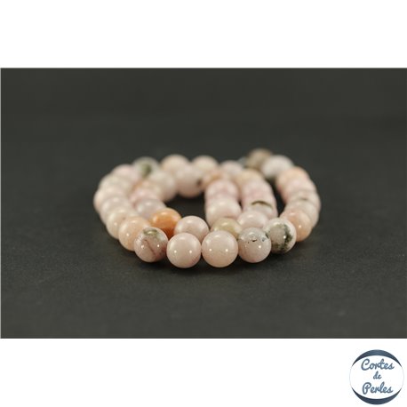 Perles semi précieuses en jaspe rose - Ronde/10,5 mm