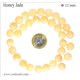 Perles semi précieuses en Jade - Ronde/12 mm - Jaune