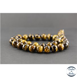 Perles en oeil de tigre - Rondes/12mm - Grade AB+