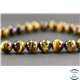 Perles semi précieuses en oeil de tigre - Ronde/12 mm - Grade AB+