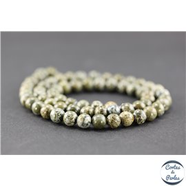 Perles en jaspe crocodile - Rondes/6mm