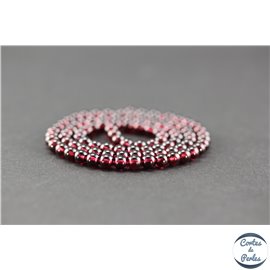 Perles semi précieuses en grenat US - Ronde/4 mm - Grade AA