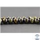 Perles semi précieuses en oeil de tigre noir - Ronde/8 mm