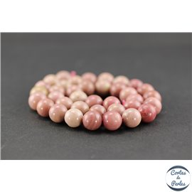 Perles semi précieuses en rhodonite - Rondes/10mm