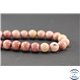 Perles semi précieuses en rhodonite - Rondes/10mm