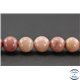 Perles semi précieuses en rhodonite - Rondes/10mm