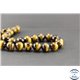 Perles semi précieuses en oeil de tigre - Ronde/14 mm - Grade AB+