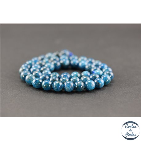 Perles en apatite de Madagascar - Rondes/8mm - Grade AA