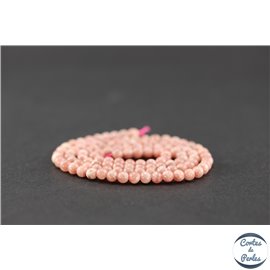 Perles en rhodochrosite d'Argentine - Ronde/3,5 mm - Grade A