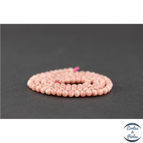 Perles en rhodochrosite d'Argentine - Ronde/3,5 mm - Grade A