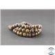 Perles en bronzite dépolie - Ronde/6,5 mm