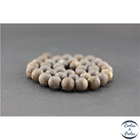 Perles en bronzite dépolie - Ronde/10 mm