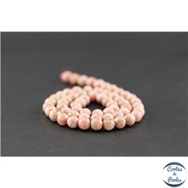 Perles en rhodochrosite d'Argentine - Rondes/6mm - Grade AB