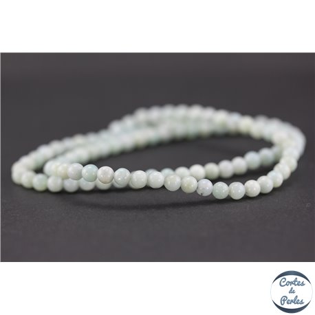 Perles en amazonite - Rondes/4 mm - Grade A+