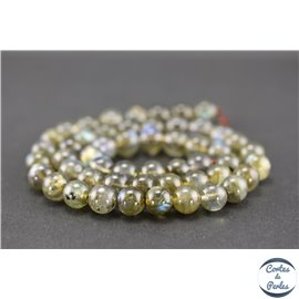 Perles en labradorite dark - Rondes/8mm - Grade A+