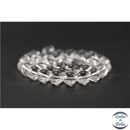 Perles en cristal de roche - Rondes/10mm - Grade A