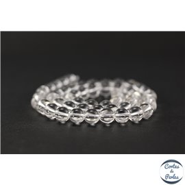 Perles en cristal de roche - Ronde/8 mm - Grade AA