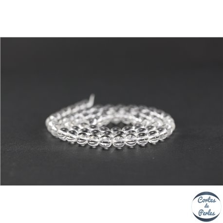 Perles en cristal de roche - Ronde/6 mm - Grade AA