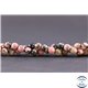 Perles facettées en rhodonite - Ronde/6 mm