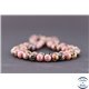 Perles facettées en rhodonite - Ronde/6 mm