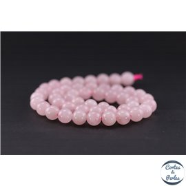 Perles en quartz rose de Madagascar - Rondes/8mm - Grade AB