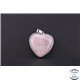 Pendentifs en quartz rose - Coeur/36 mm