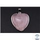 Pendentifs en quartz rose - Coeur/36 mm