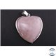 Pendentifs en quartz rose - Coeur/36 mm