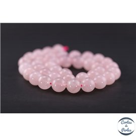 Perles en quartz rose de Madagascar - Rondes/10mm - Grade AB