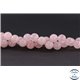 Perles en quartz rose de Madagascar - Ronde/10 mm - Grade AB