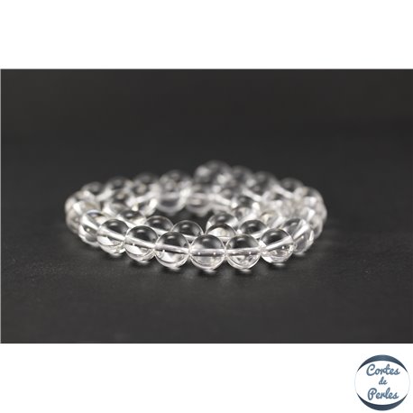 Perles en cristal de roche - Ronde/10 mm - Grade AA