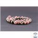 Perles facettées en rhodonite - Ronde/8 mm
