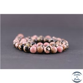 Perles facettées en rhodonite - Rondes/8mm