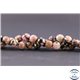 Perles facettées en rhodonite - Ronde/8 mm