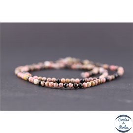 Perles en rhodonite - Ronde/3 mm