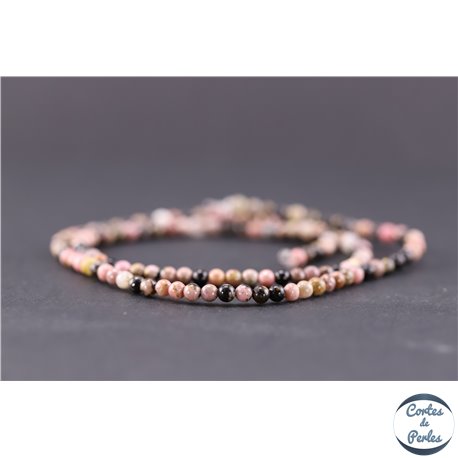 Perles en rhodonite - Ronde/3 mm