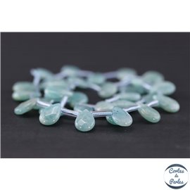 Perles facettées en amazonite - Gouttes/13mm