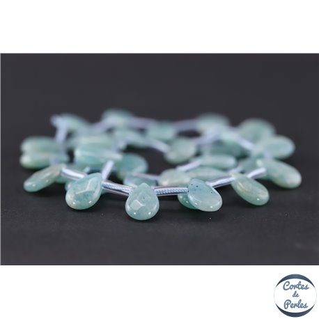 Perles facettées en amazonite - Gouttes/13mm