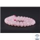 Perles en quartz rose de Madagascar - Ronde/6 mm - Grade AB